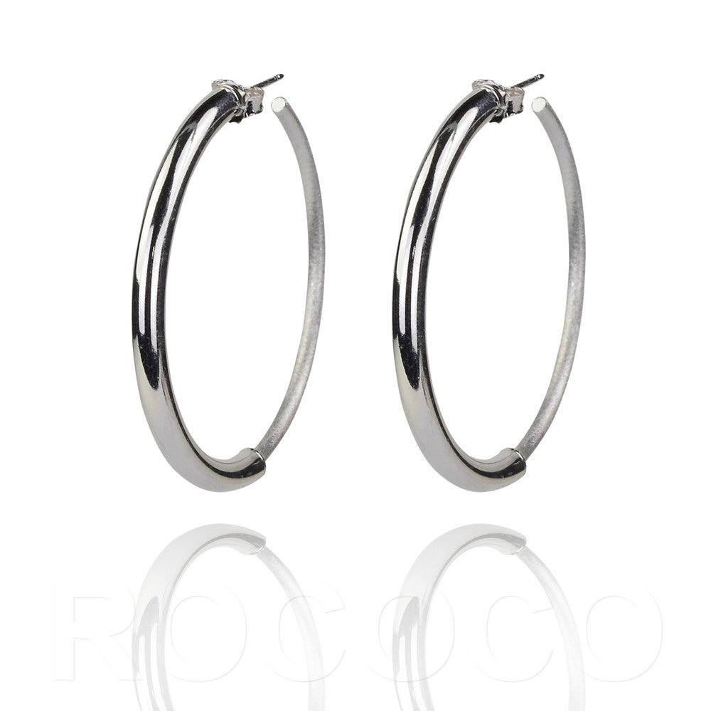 Sandblasted large italian hoop earringsEarrings