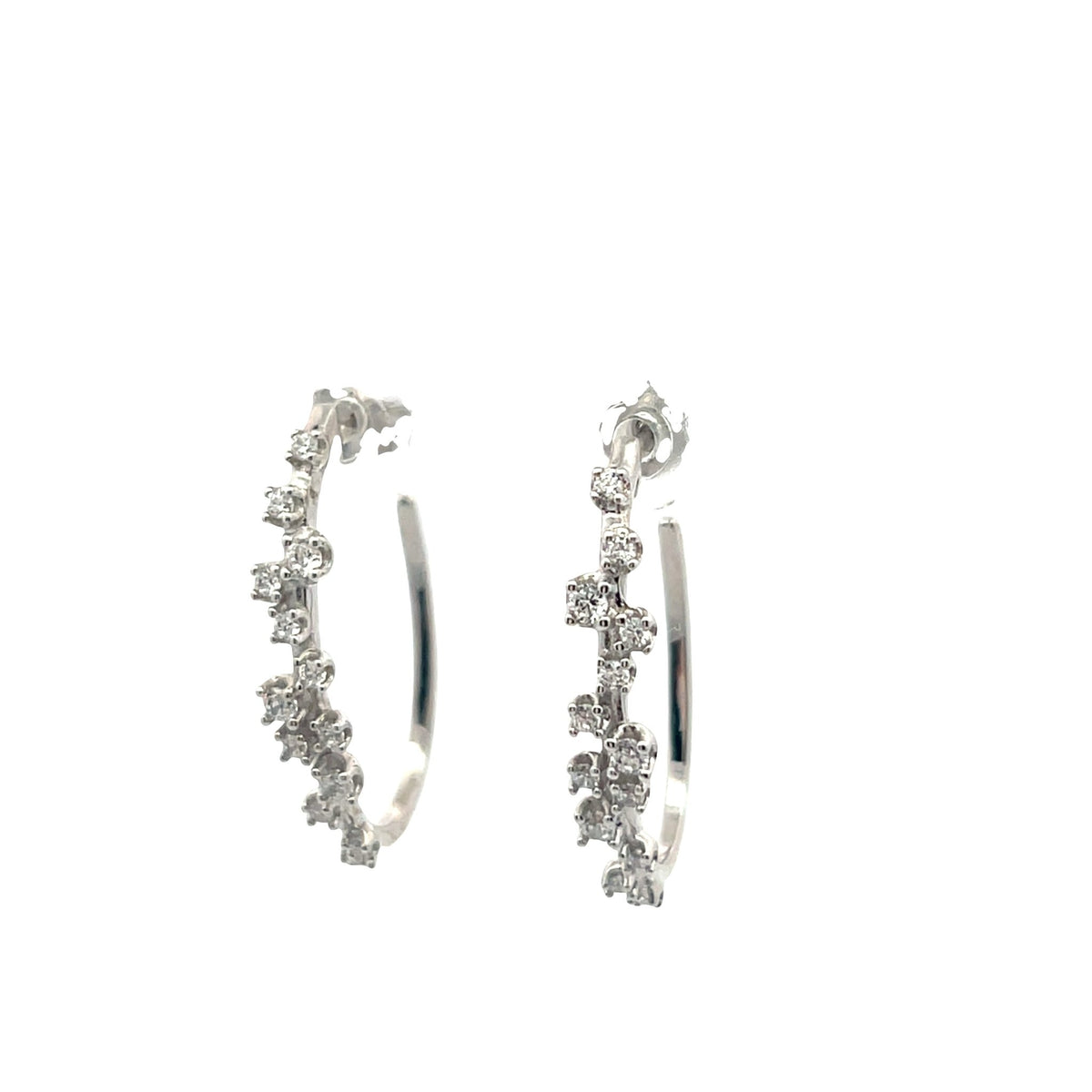 Scattered CZ Hoop Earrings – Dainty Sparkle, Day to NightEarrings