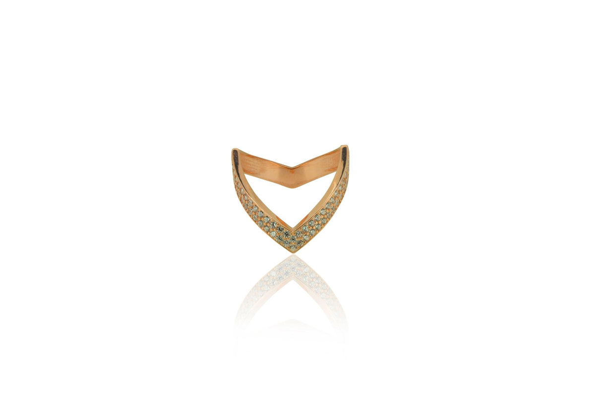 Soul Direction Ring | V Chevron | 925 Sterling Silver | Gold & Rose Gold PlatingRing