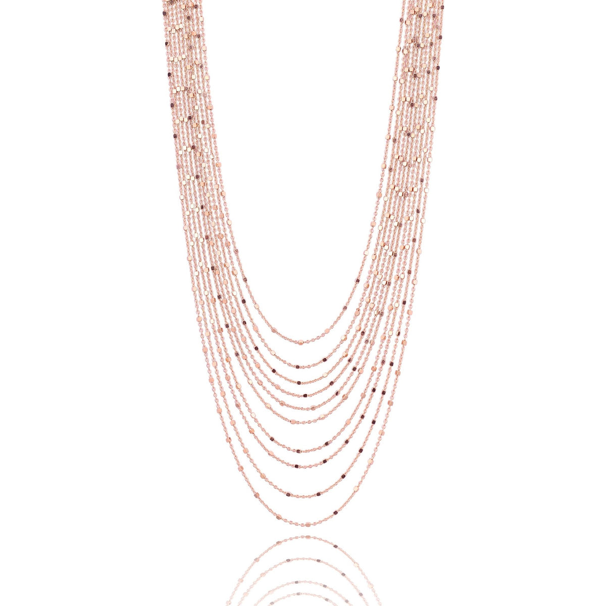 Sparkling celestial radiance multi italian strand diamond cut necklaceNecklace