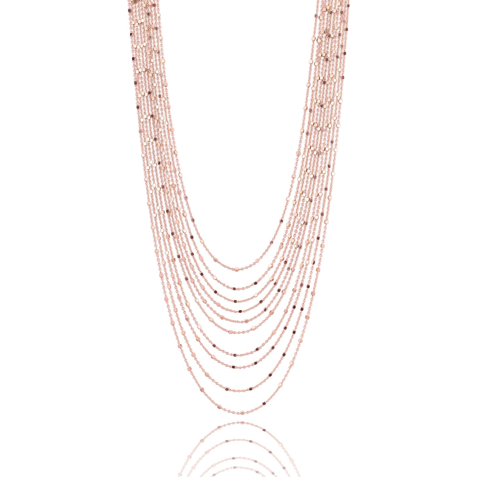 Sparkling celestial radiance multi italian strand diamond cut necklaceNecklace