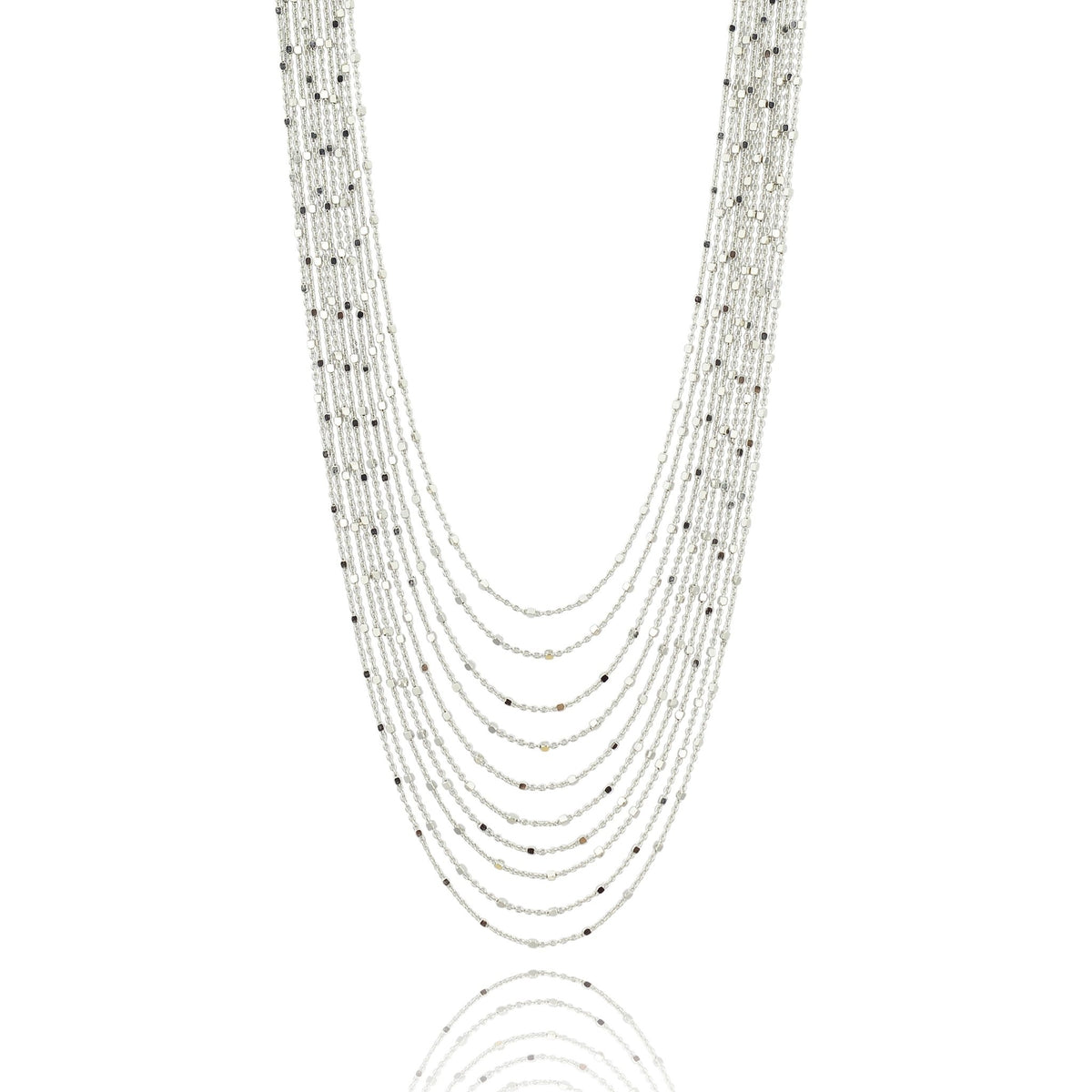 Sparkling celestial radiance multi italian strand diamond cut necklaceNecklace