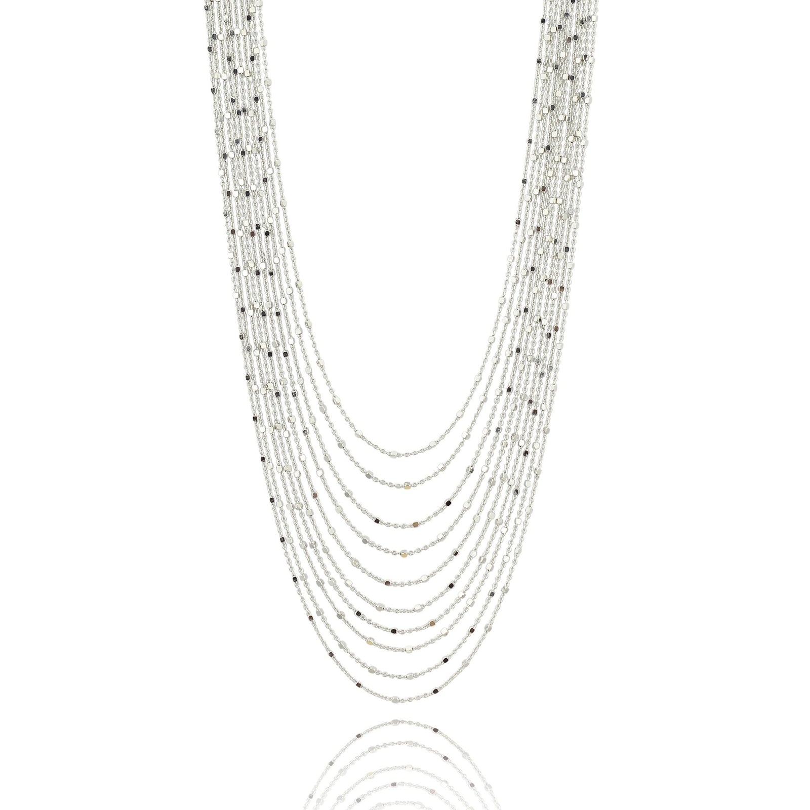 Sparkling celestial radiance multi italian strand diamond cut necklaceNecklace