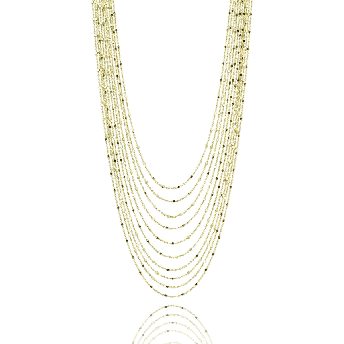 Sparkling celestial radiance multi italian strand diamond cut necklaceNecklace