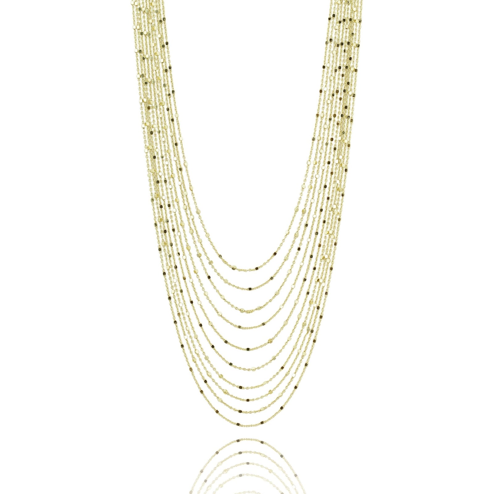 Sparkling celestial radiance multi italian strand diamond cut necklaceNecklace