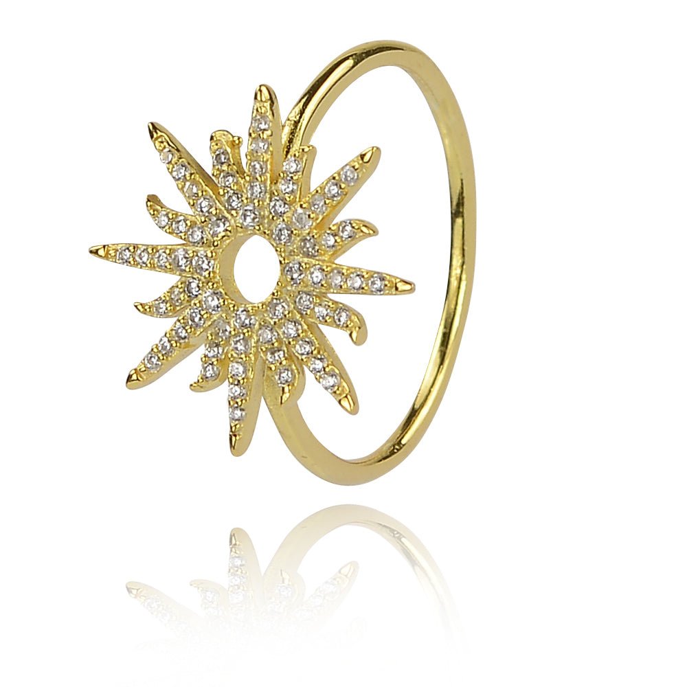 Starburst celestial Radiance ring 925 Sterling SilverRing