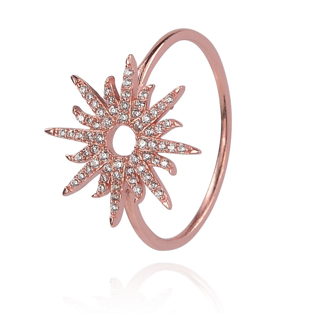 Starburst celestial Radiance ring 925 Sterling SilverRing