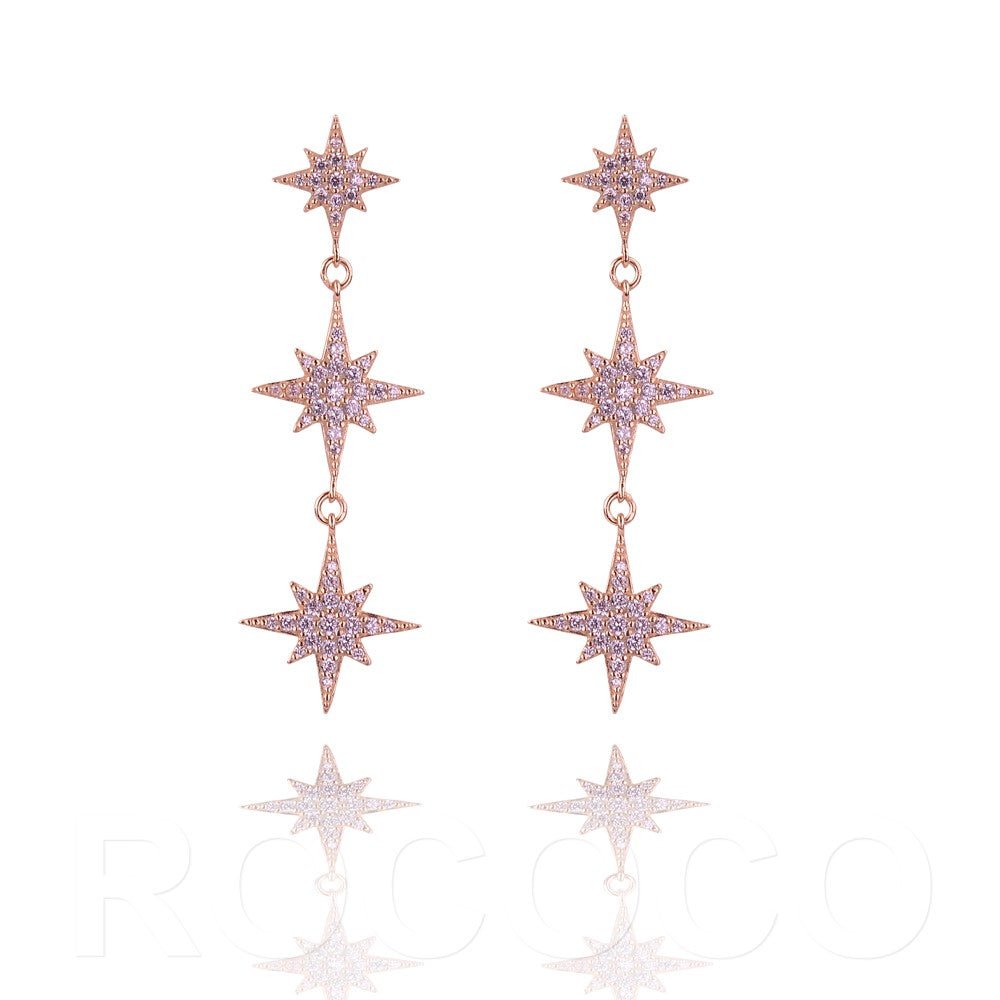 Three starburst Drop earringsEarrings
