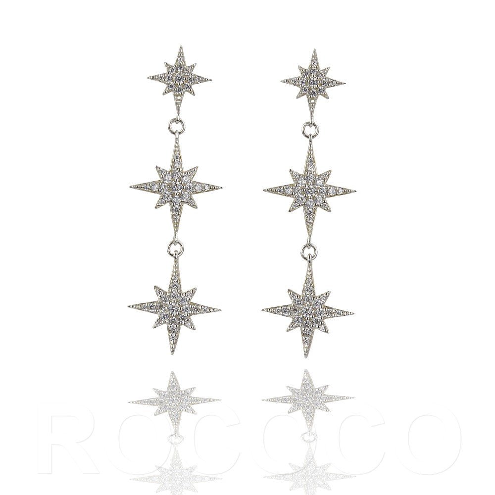 Three starburst Drop earringsEarrings