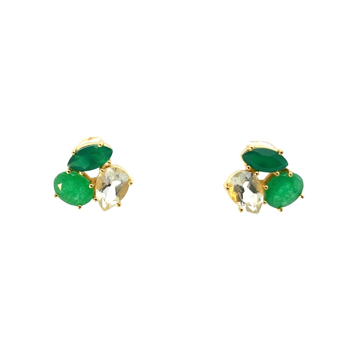 Three-Stone Semi-Precious EarringsEarrings
