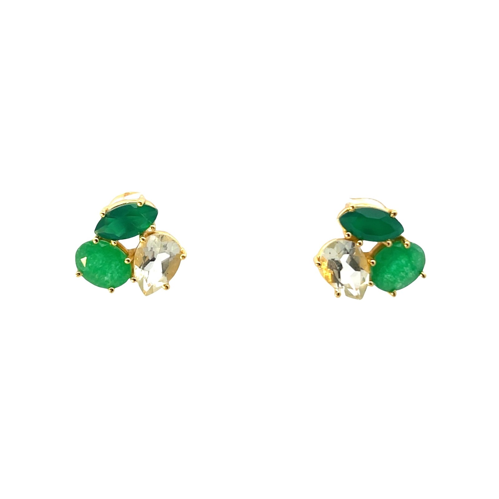 Three-Stone Semi-Precious EarringsEarrings