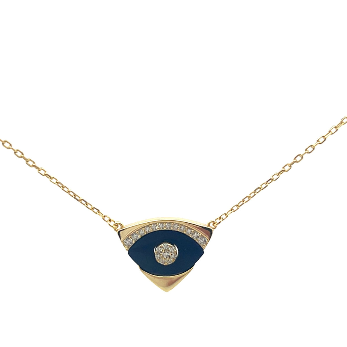 Triangle Evil Eye Necklace Sterling Silver - ProtectionNecklace