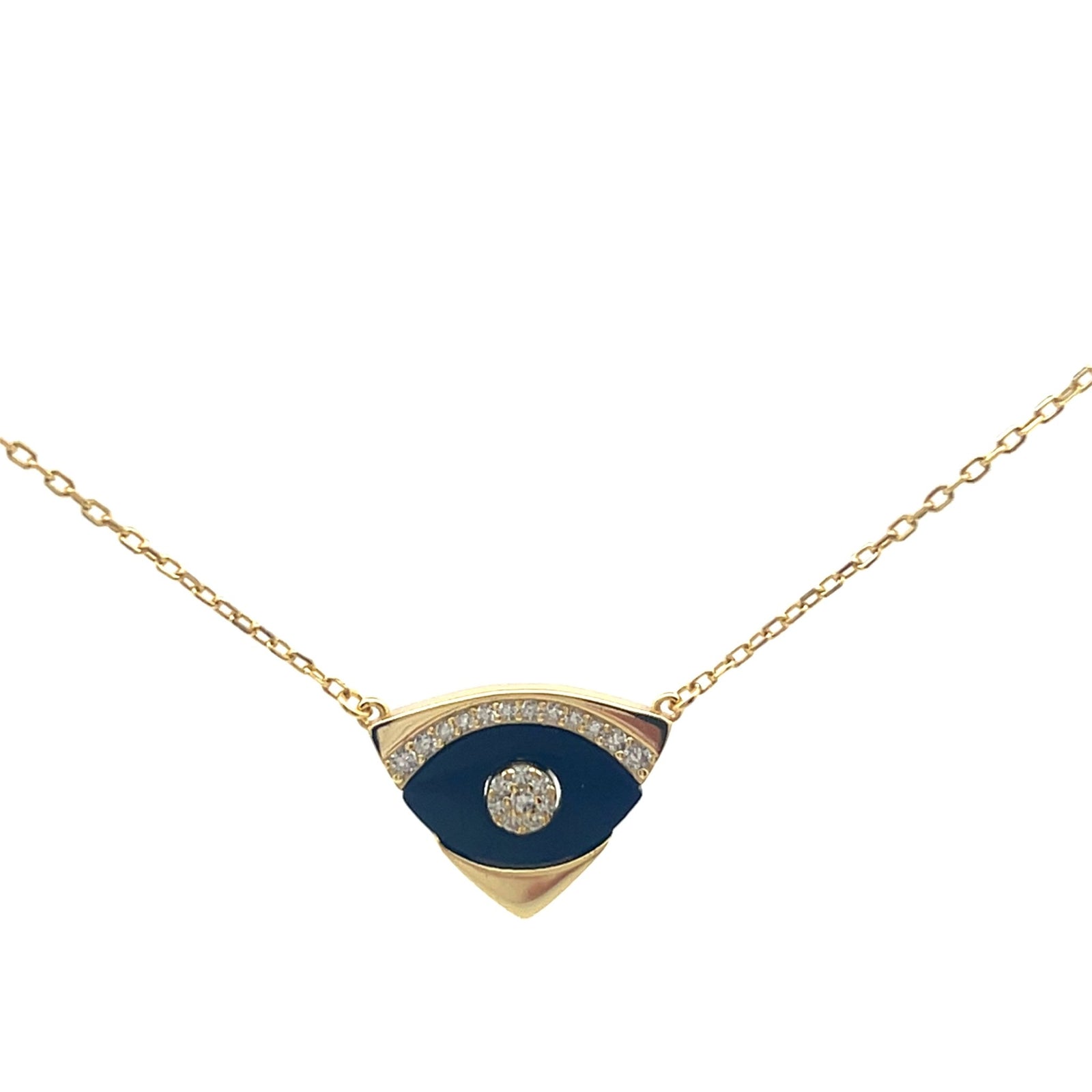 Triangle Evil Eye Necklace Sterling Silver - ProtectionNecklace