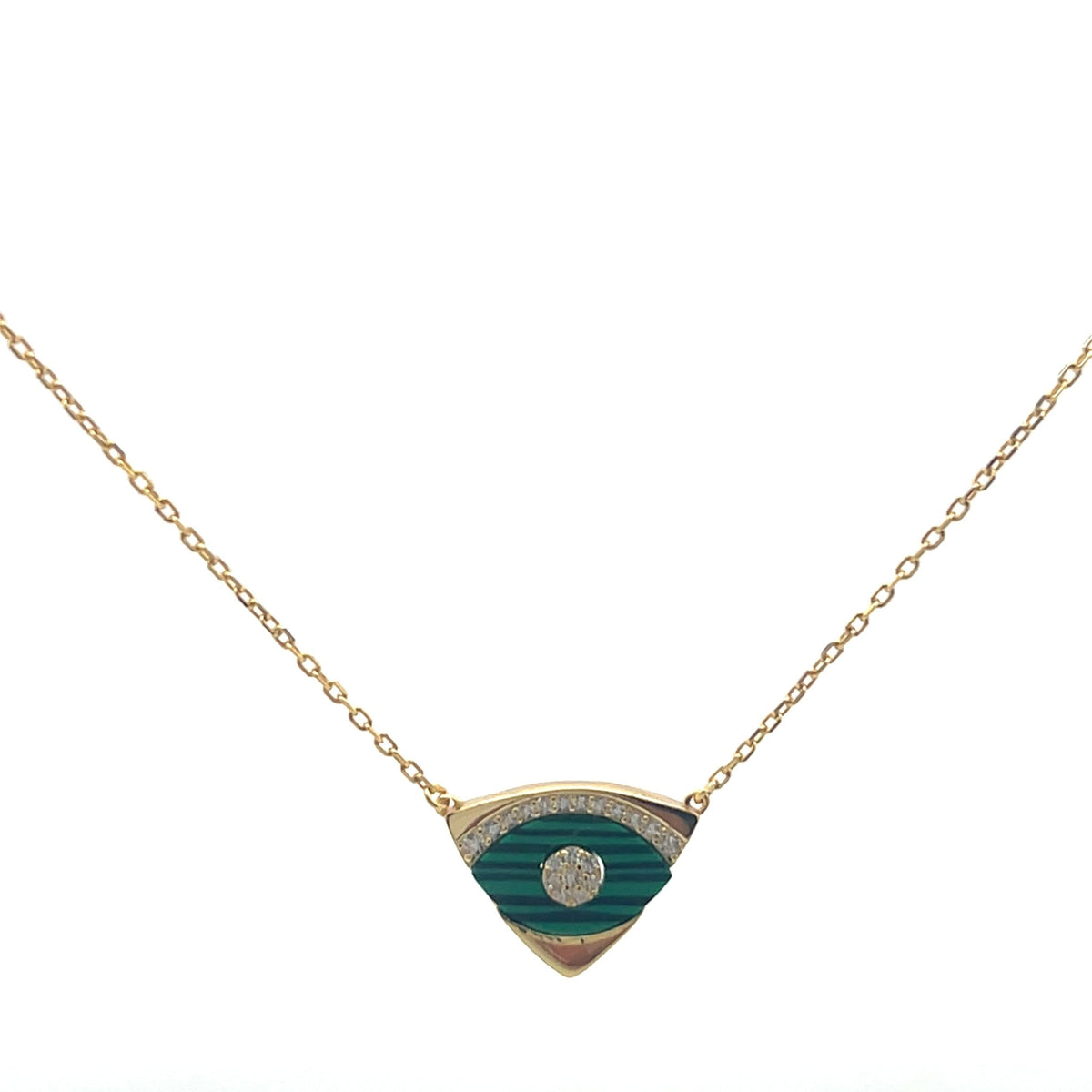 Triangle Evil Eye Necklace Sterling Silver - ProtectionNecklace