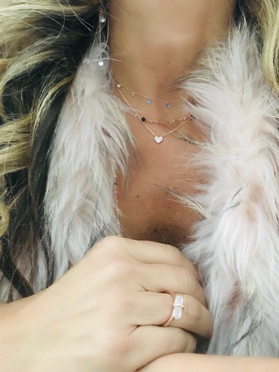 Saphire chakra short necklace