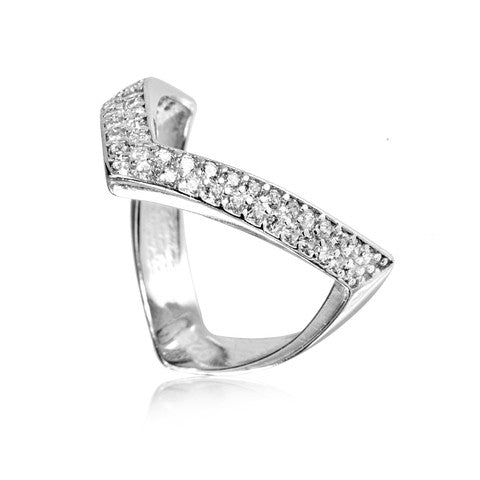 Classic V glitter rings