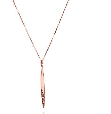 Long bar drop glitter necklace
