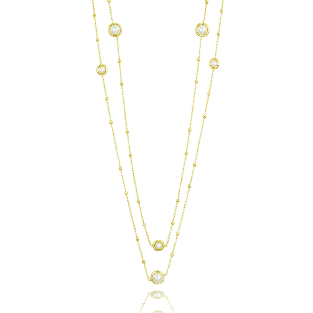Pearl encased classic long -Necklace