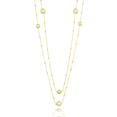 Pearl encased classic long -Necklace