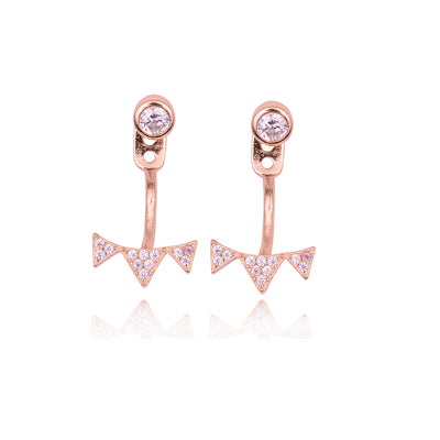 Triangle cuff glitter earrings