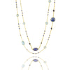 Aquamarine,Blue topaz ,sodalite and saphire necklace