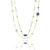 Aquamarine,Blue topaz ,sodalite and saphire necklace