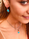 Single stone chakra shimmer earrings