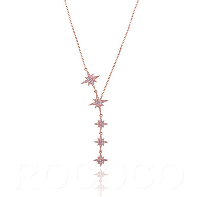 Shine your light brightly star drop necklace