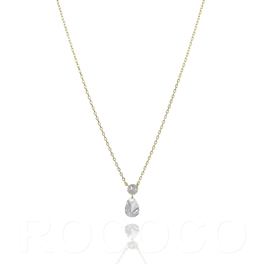 Pear shape magic drop necklace