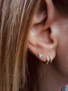Three petal flower stud earrings