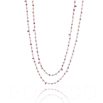 Long saphire chakra necklace