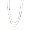 Long saphire chakra necklace