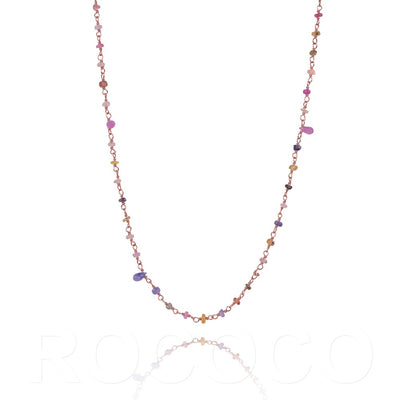 Saphire chakra short necklace