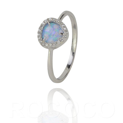 Opal magic glitter ring