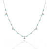 Turquoise magic glitter drop necklace