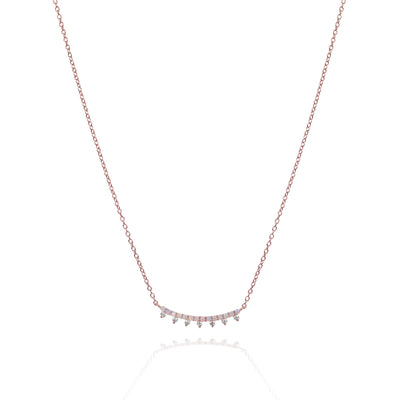 Glitter Bar pink necklace