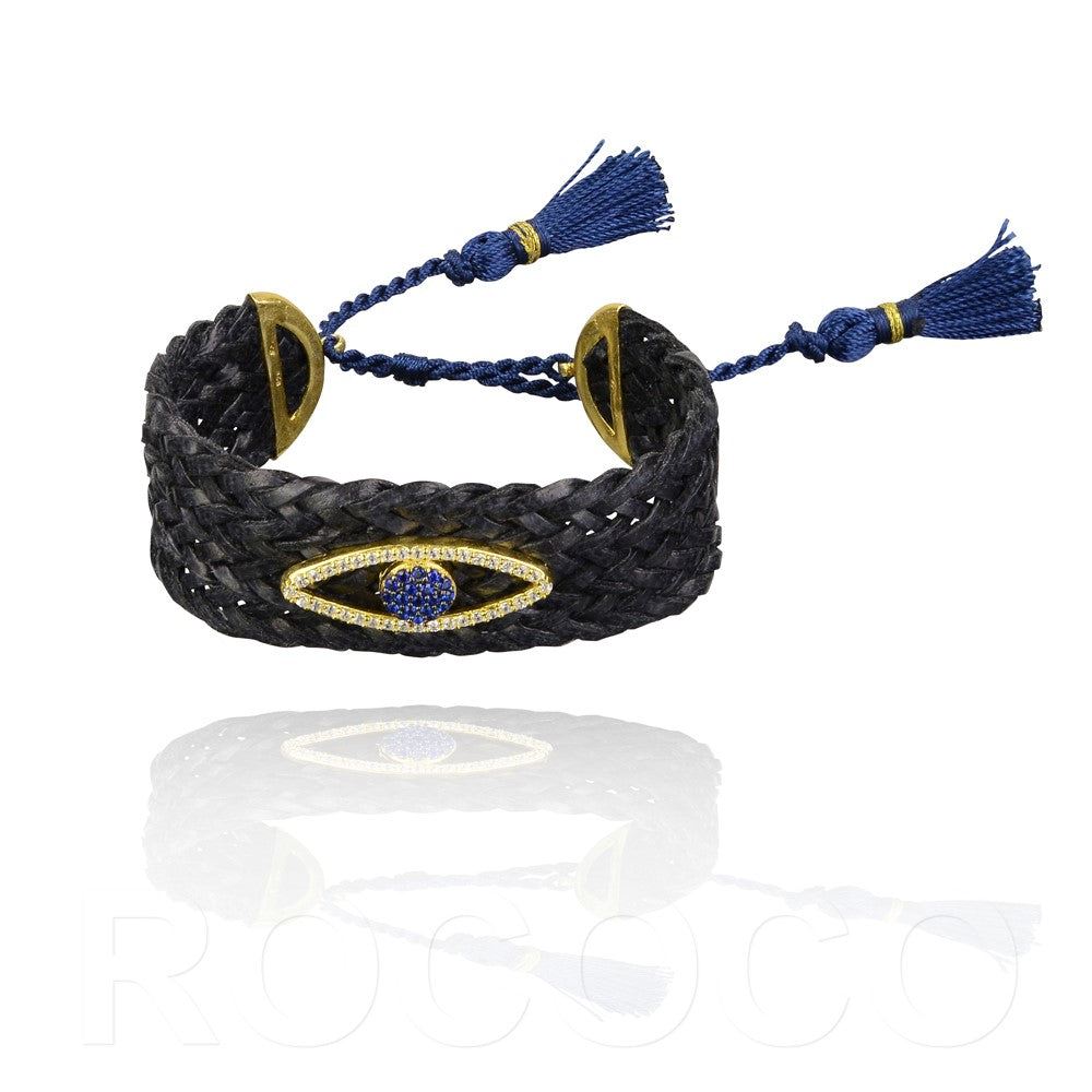 Good luck and protection leather cuff