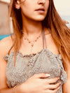 Round ball multi circle karma classic necklace