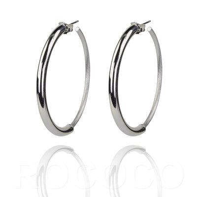 Large karma hoop earrings