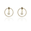 Yellow Gold Pearls of wisdom and circle of life classic earrings