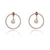 Rose Gold Pearls of wisdom and circle of life classic earrings