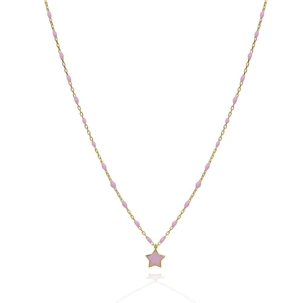 Shine Your Light Enamel Star Necklace