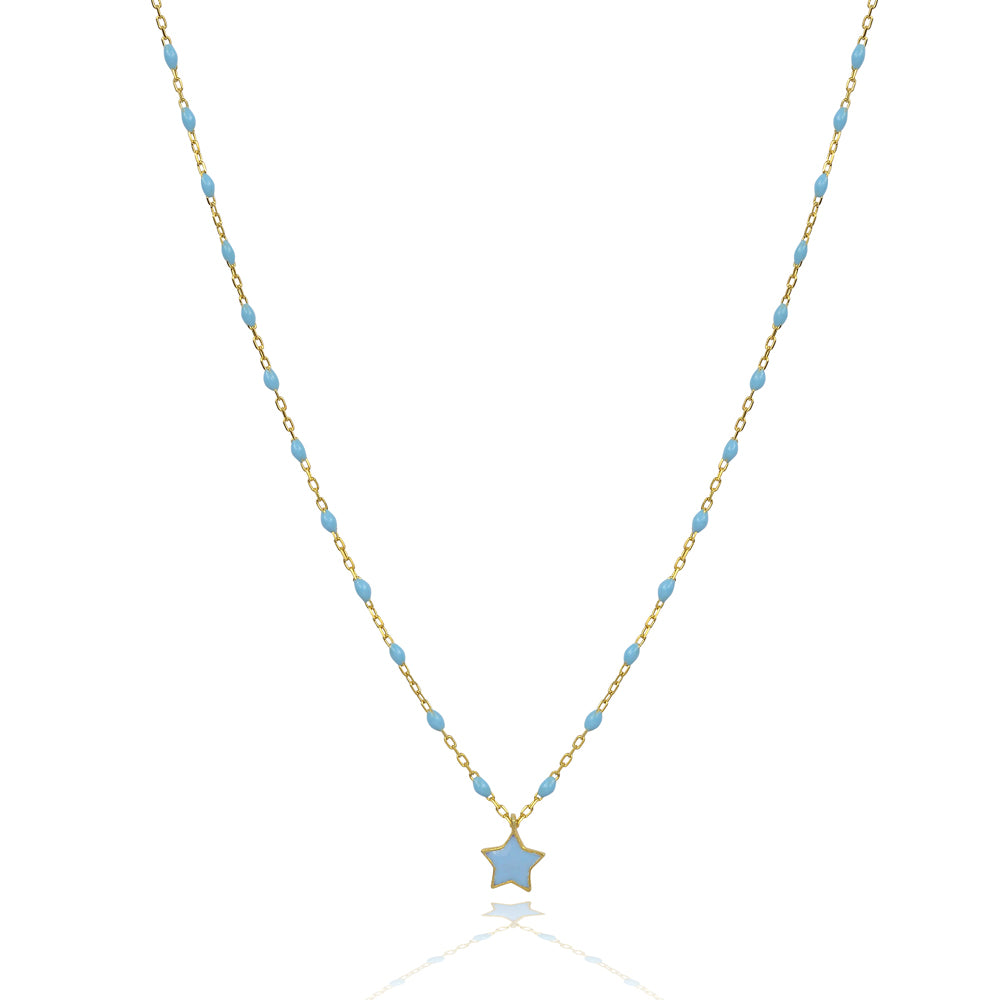 Shine Your Light Enamel Star Necklace