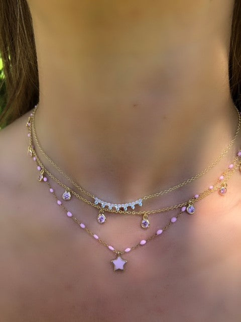 Shine Your Light Enamel Star Necklace