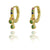 Yellow Gold Products Two drop chakra huggy earrings