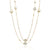 Pearls and tourmaline long necklace