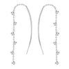 Sterling Silver Non encased multi heart threader earrings