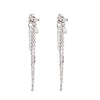 Sterling Silver Baguette and double chain everything that glitters earrings