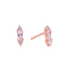 Rose Gold Baguette and pear shape classic everything that glitters stud earrings