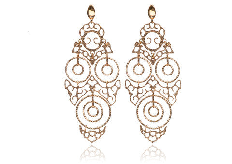 Boho chic filigree chandelier everything that glitters earings
